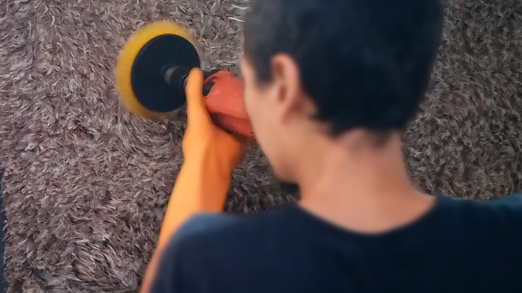 Professional Carpet Cleaning with a Rotary Machine