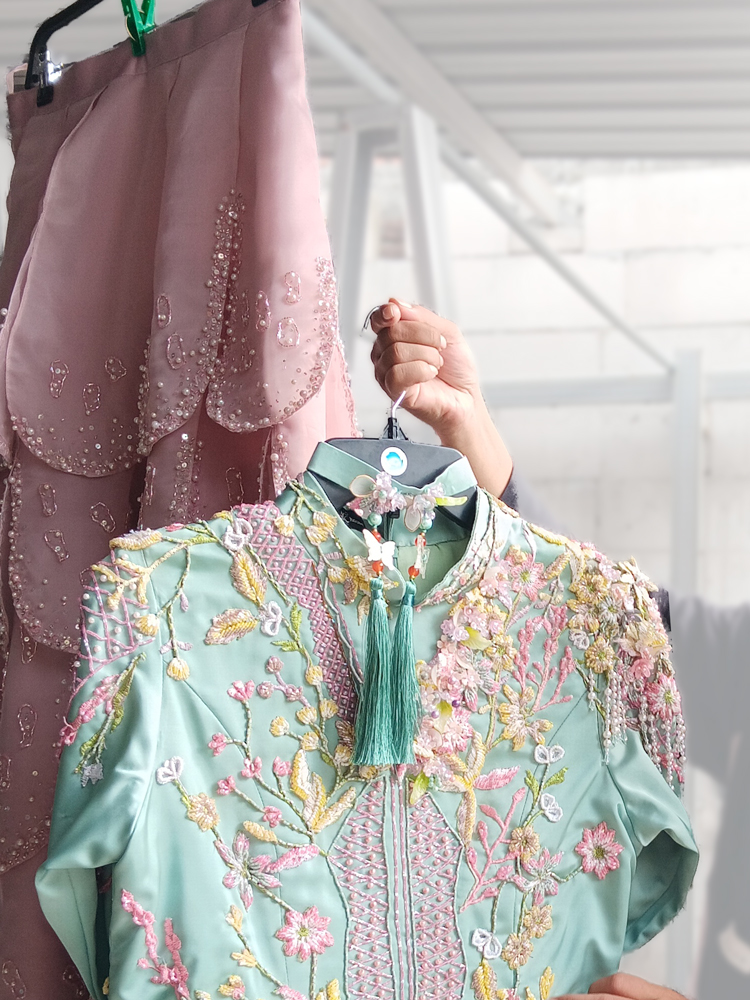 Wet Cleaning Traditional Kebaya